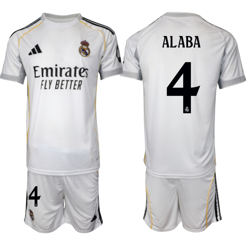 Men 2025-2026 Club Real Madrid home White #4 Soccer Jersey